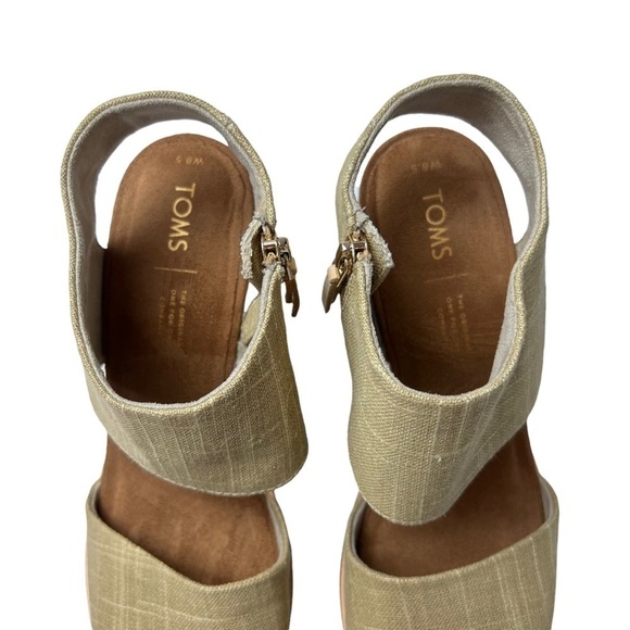 TOMS Majorca Cutout Sandal Size 8.5 NWOT Comfort heels - Picture 6 of 7